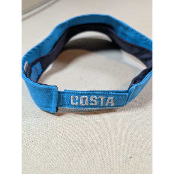 Costa Del Mar Blue Embroidered Logo Strapback Visor Cap Hat Golf Beach Sun Visor - Picture 6 of 7